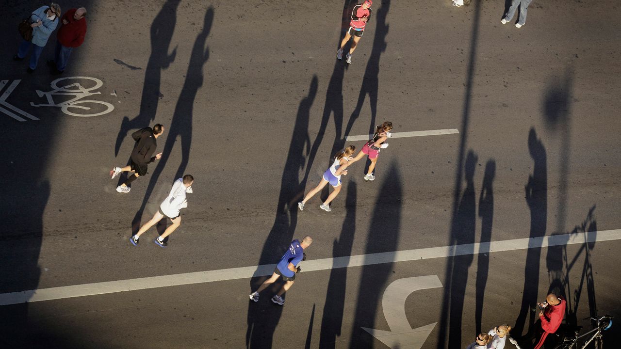 The marathon is back after taking a break last year because of the pandemic. (AP Photo/Amy Sancetta)