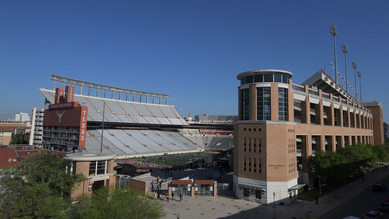 General overall view of Darrell K Royal - Texas Memorial Stadium on the campus of the University of Texas in Austin, Tex., Friday, March 30, 2018. The facility has been home to the University of Texas at Austin Longhorns football team since 1924. (Kirby Lee via AP)
