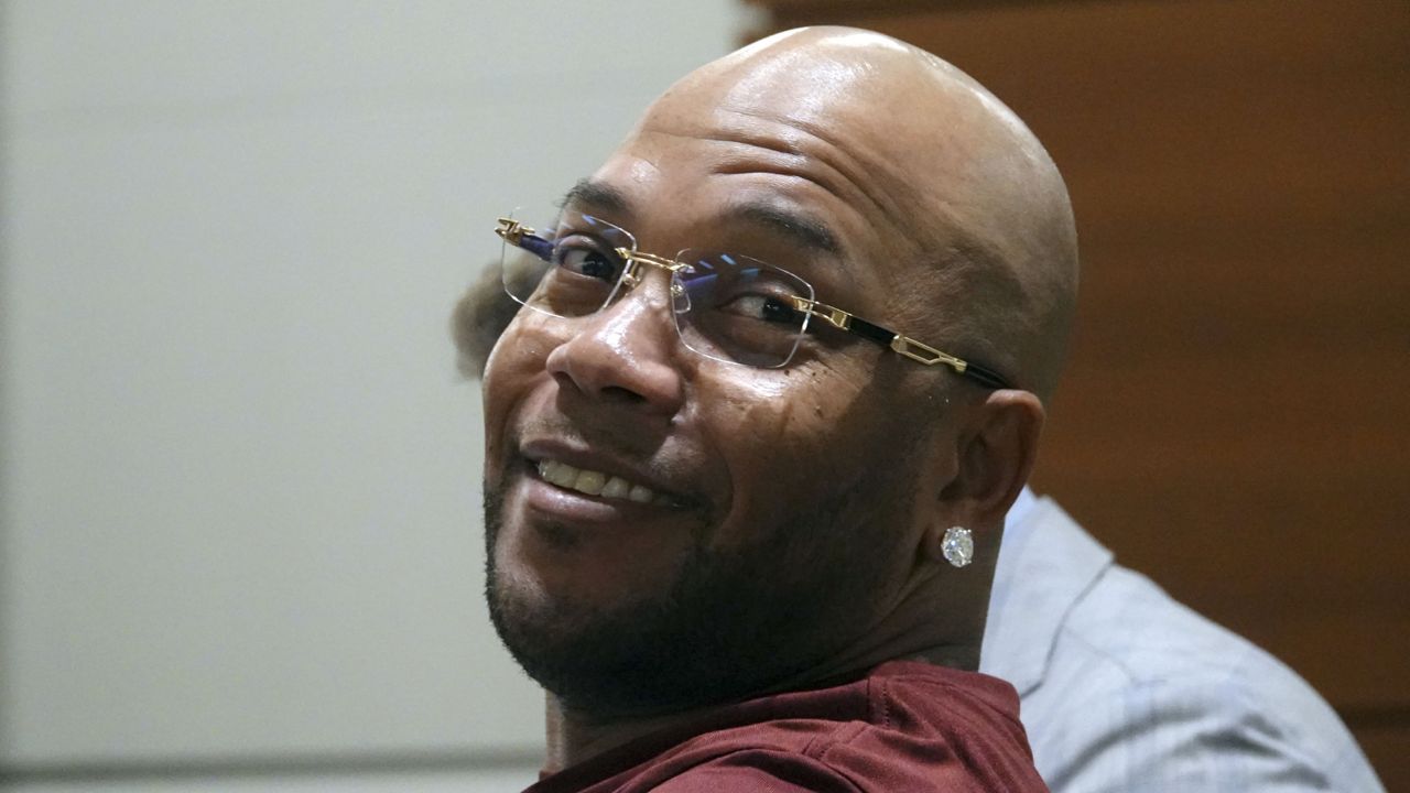 Rapper Tramar Dillard, known as Flo Rida, appears in a Broward County courtroom Tuesday, Jan. 10, 2023, in Fort Lauderdale, Fla. (Joe Cavaretta/South Florida Sun-Sentinel via AP, Pool, File)