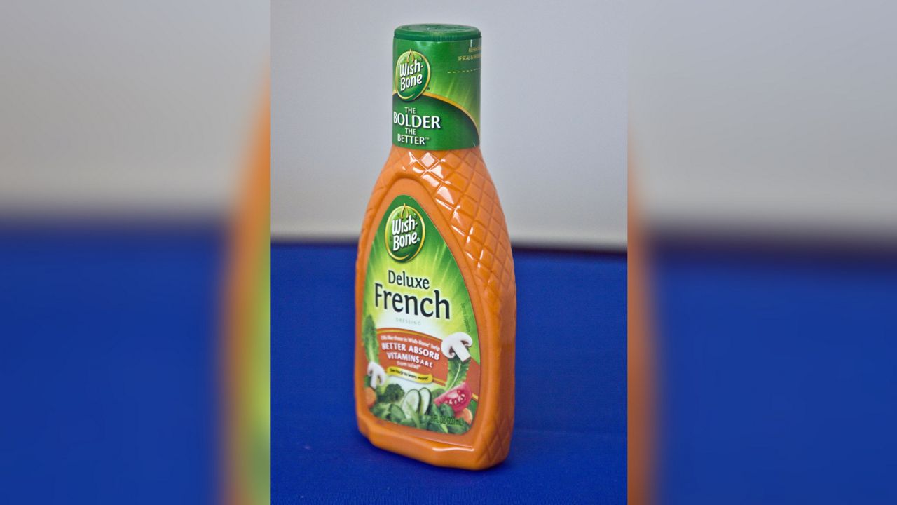 FILE: A container of Wish-Bone’s Deluxe French salad dressing. (AP Photo/Bebeto Matthews)