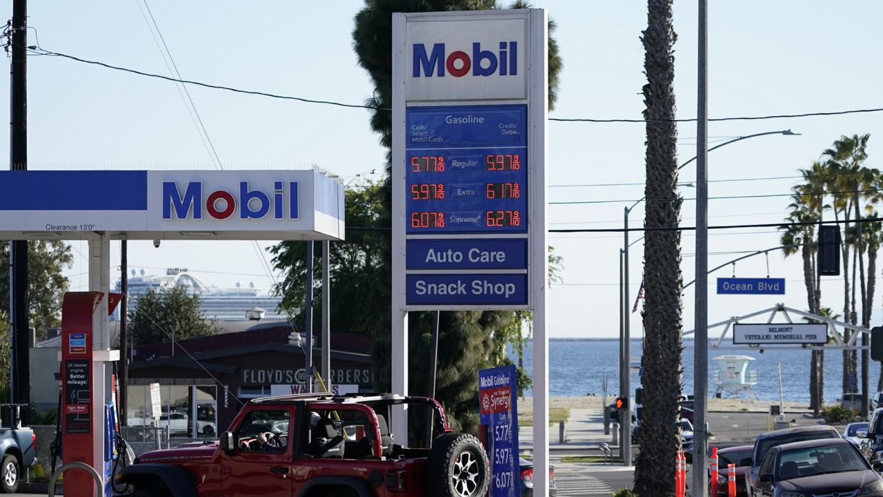 Gas prices are displayed at a gas station Friday, March 11, 2022, in Long Beach, Calif. (AP Photo/Ashley Landis, File)