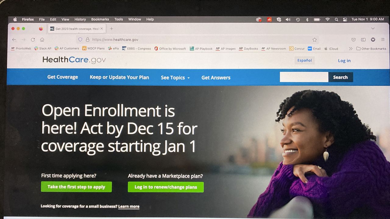 The healthcare.gov website is seen on Nov. 1, 2022 in Washington. (AP Photo, File)