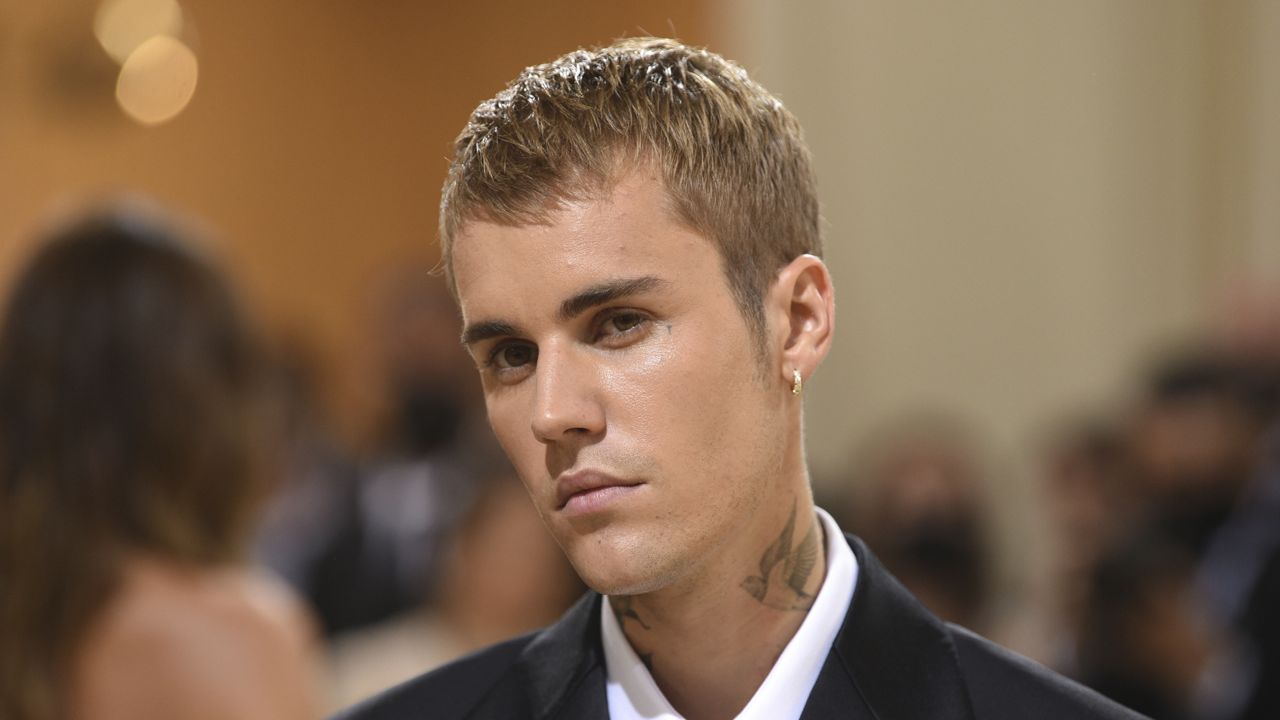 FILE - Justin Bieber attends The Metropolitan Museum of Art's Costume Institute benefit gala on Sept. 13, 2021, in New York. (Photo by Evan Agostini/Invision/AP, File)