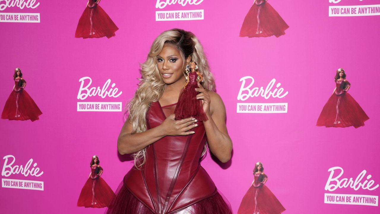 Laverne Cox attends her "A Very Barbie Birthday" celebration at Magic Hour at The Moxy Hotel Rooftop on Thursday, May 26, 2022, in New York. (Photo by Charles Sykes/Invision/AP)