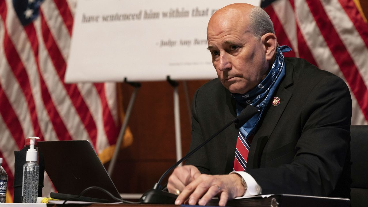 Rep. Louie Gohmert, R-Texas, listens during a House Judiciary Committee hearing on Capitol Hill in Washington, Wednesday, June 24, 2020, on oversight of the Justice Department and a probe into the politicization of the department under Attorney General William Barr. (Anna Moneymaker/The New York Times via AP, Pool)