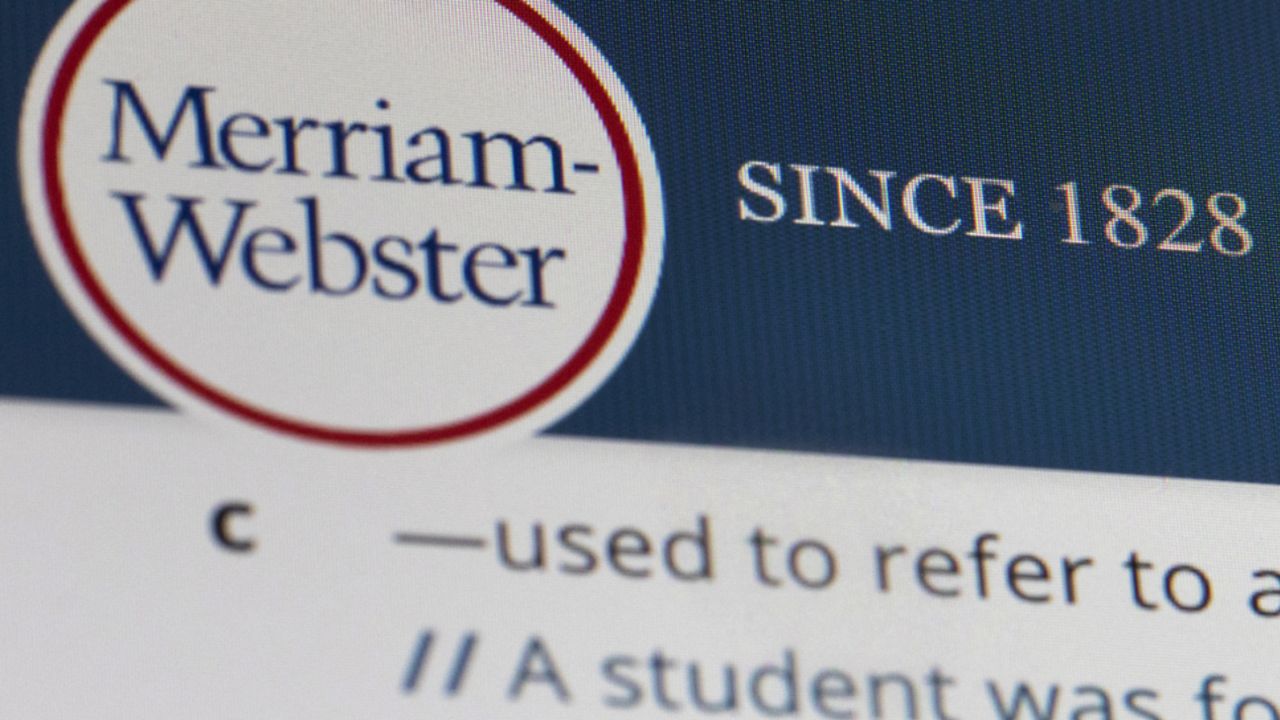 Merriam-Webster.com is displayed on a computer screen on Friday, Dec. 6, 2019, in New York. (AP Photo/Jenny Kane, File)