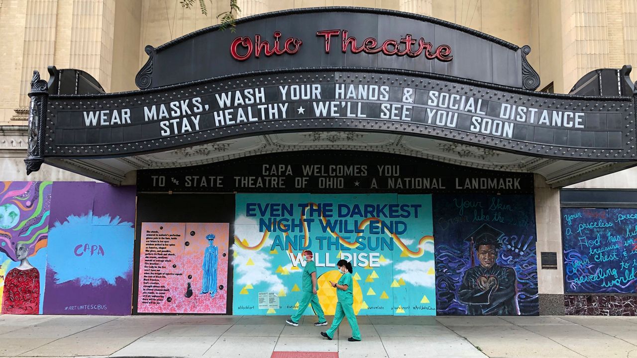 The Ohio Theatre during the pandemic. 