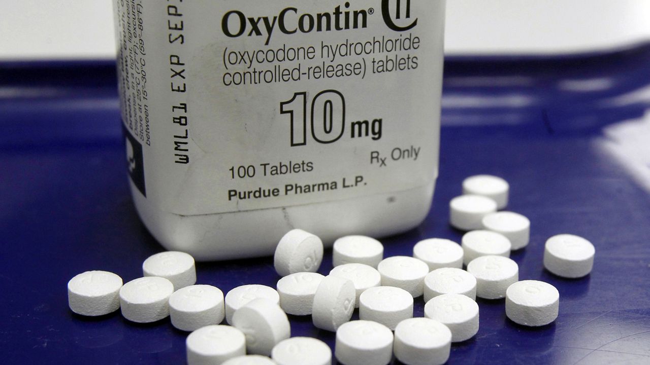 OxyContin pills arranged for a photo at a pharmacy, Feb. 19, 2013 in Montpelier, Vt. (AP Photo/Toby Talbot, File)