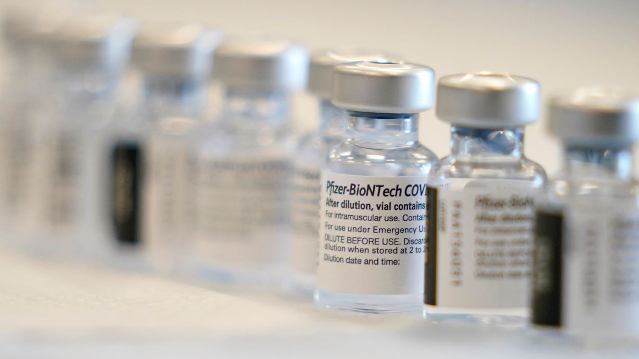 Vials of the Pfizer-BioNTech COVID-19 vaccine. (AP Photo, File)