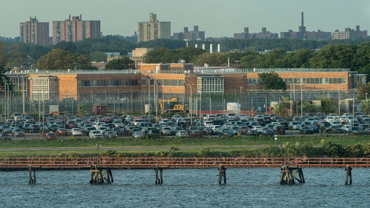 The Rikers Island correctional facility is seen in New York in 2021.
