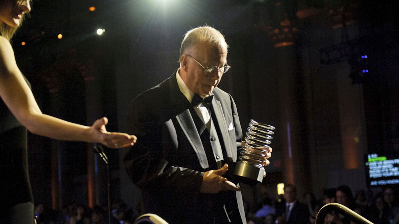 FILE: This photo provided by Webby Awards, Stephen Wilhite accepts his Webby lifetime achievement award on May 2013 in New York. (Webby Awards via AP)