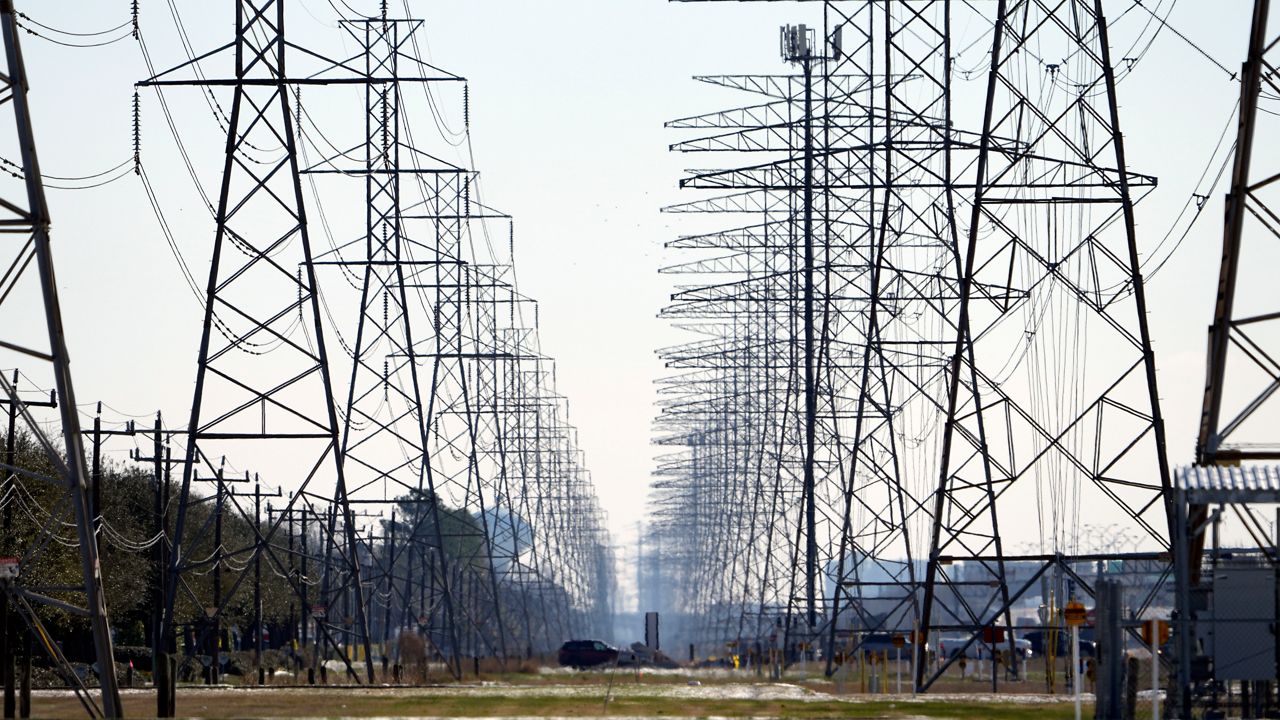 Power lines appear in Texas in this file image. (AP)