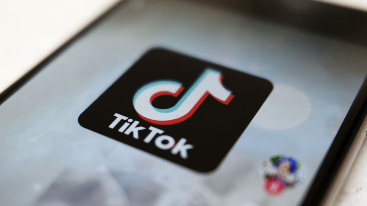 FILE - This Monday, Sept. 28, 2020, file photo, shows the TikTok logo on a smartphone. (AP Photo/Kiichiro Sato, File)