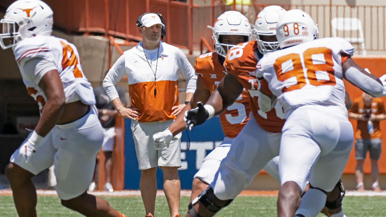 University of Texas at Austin football players practice in this file image. (Spectrum News/FILE)