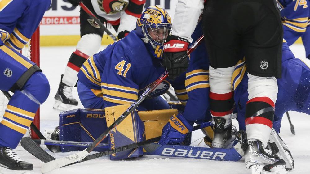 Craig Anderson Buffalo Sabres 2022 NHL Heritage Classic Game-Used