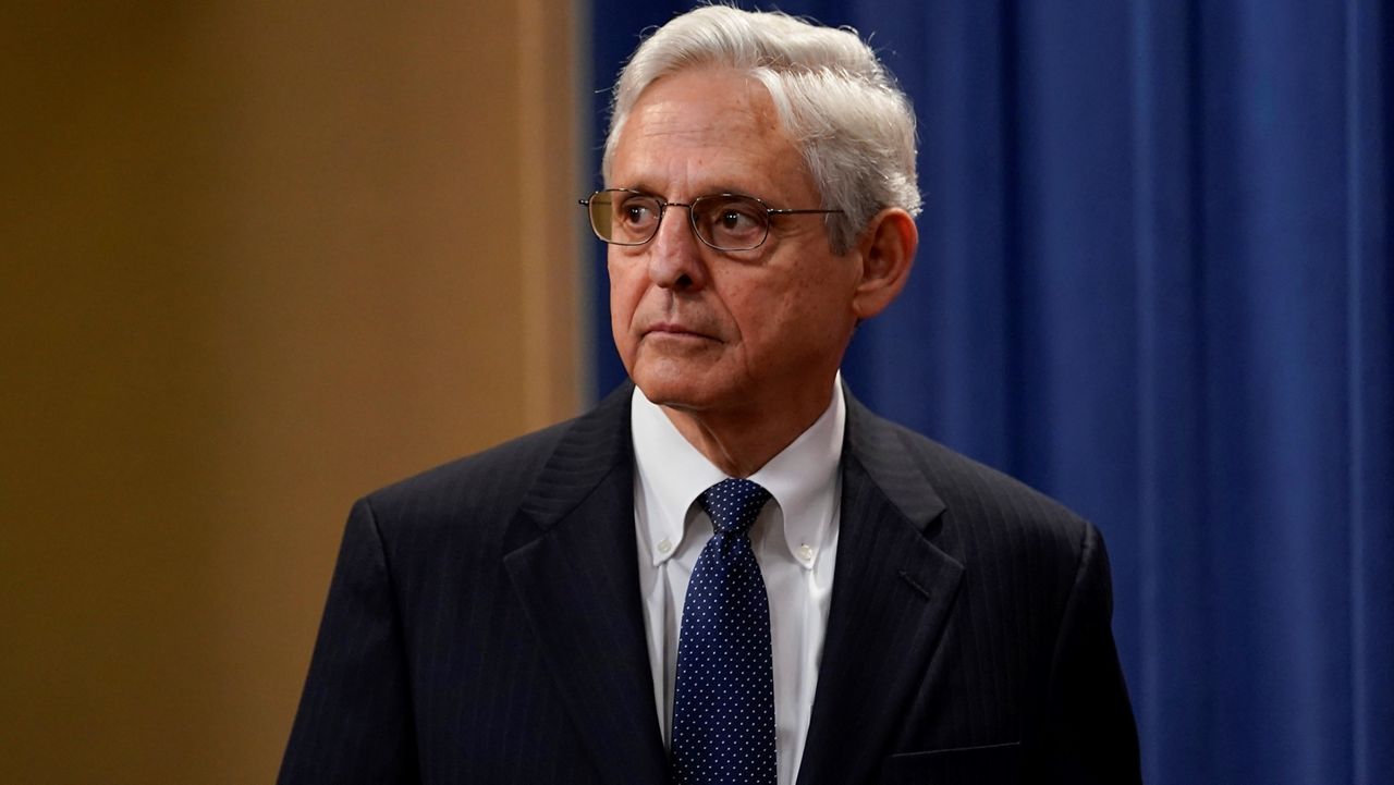 Attorney General Merrick Garland listens to a question as he leaves the podium after speaking at the Justice Department Thursday, Aug. 11, 2022, in Washington. (AP Photo/Susan Walsh)