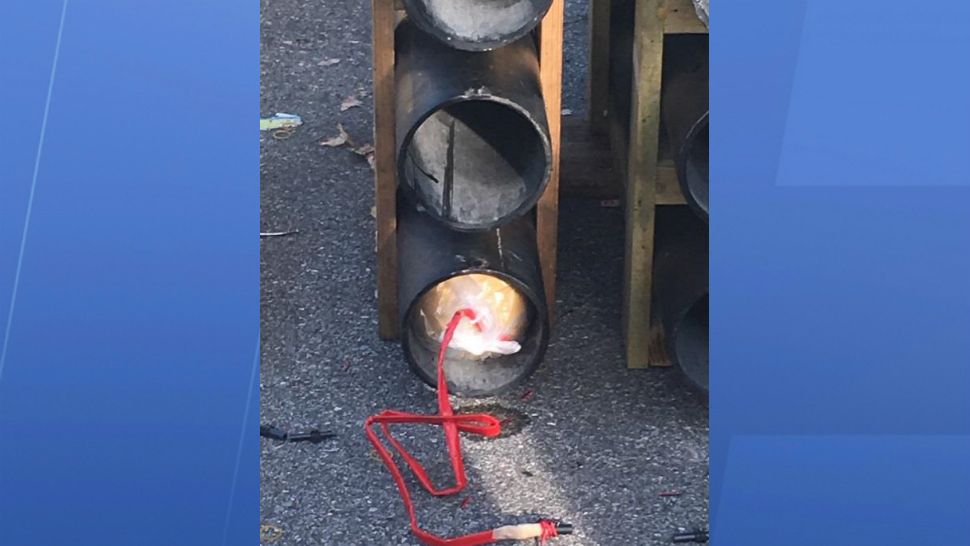 Apopka Police say that their fireworks show vendor, Creative Pyrotechnics, left unfired fireworks within launch tubes and that some of them fell over, causing dangerous conditions. (Apopka Police)