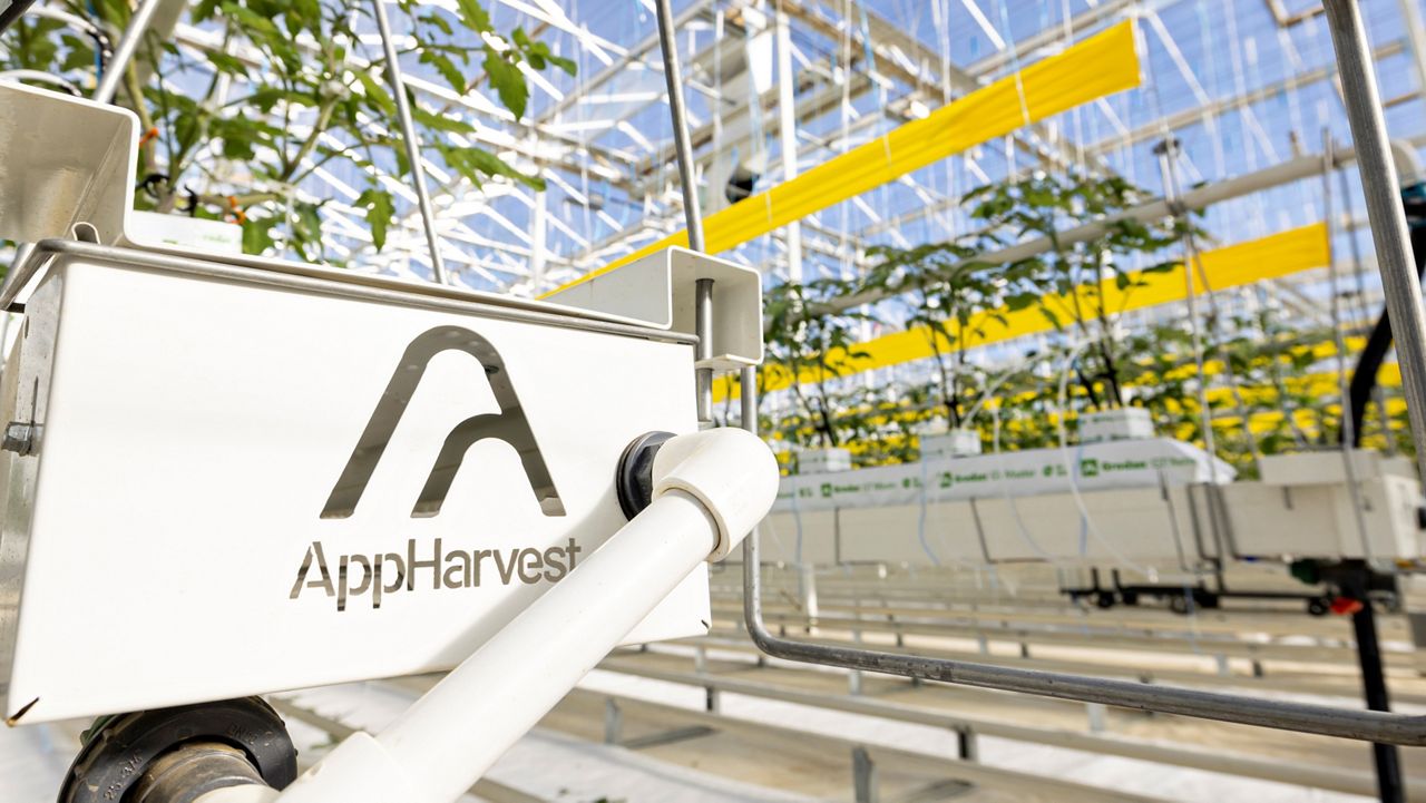 appharvest machine with plants in the background