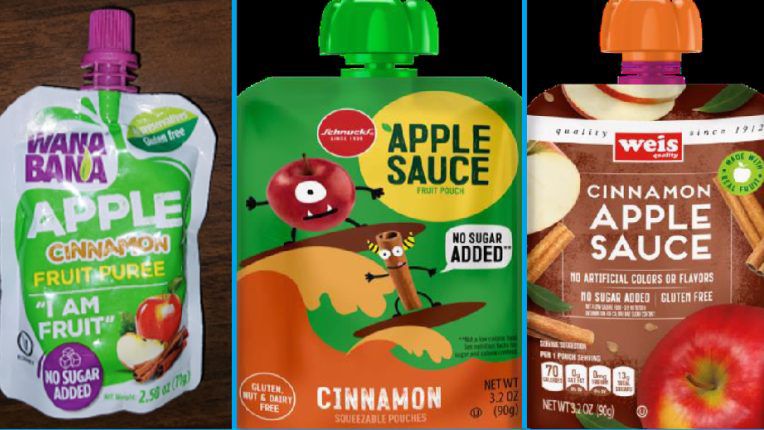 Recalled applesauce pouches. (FDA)