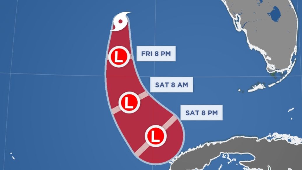 Understanding the tropical weather icons on a forecast cone