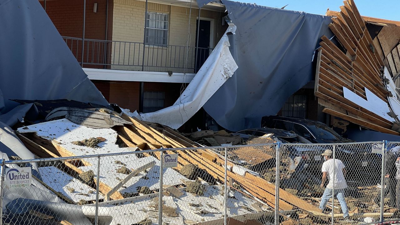 Damage to an apartment complex caused by Tuesday's tornado. (Courtesy: American Red Cross)