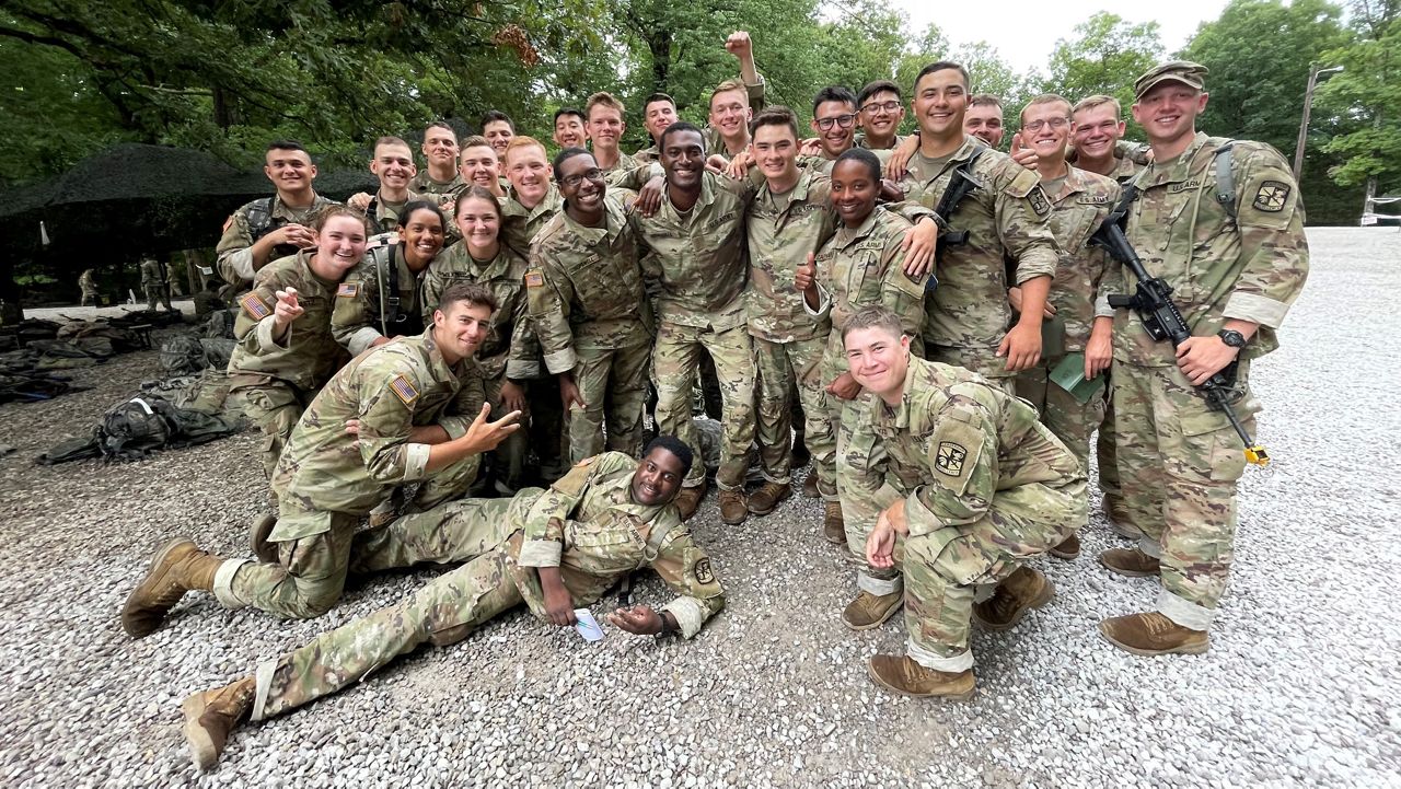 ROTC cadets at Fort Knox over the summer for training. (Spectrum News 1/Jacqulyn Powell)