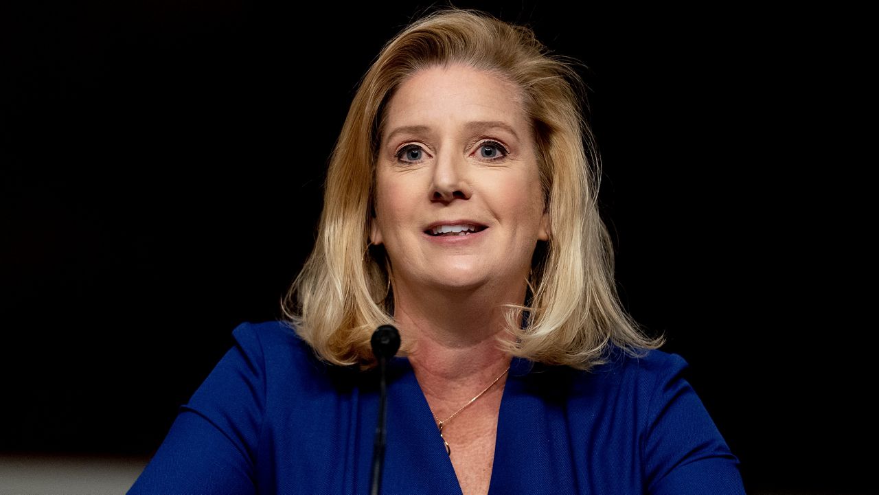 Christine Wormuth speaks during a Senate Armed Services Committee nomination hearing on Capitol Hill in Washington, on May 13, 2021. (AP Photo/Andrew Harnik, File)