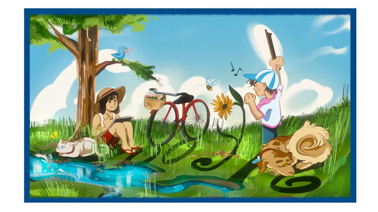 Grace Dai's Doodle For Google piece focuses on nature and her passions. 