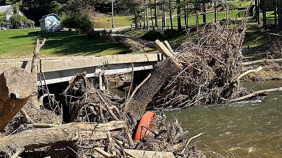 Homes destroyed in Ashe County post Helene (Jordan Kudisch/Spectrum News 1).