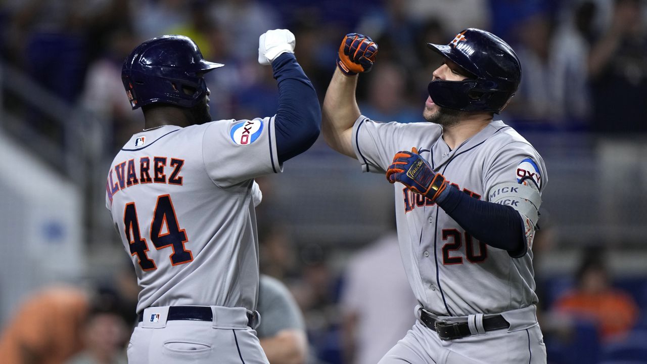 Astros rout Marlins with three homers in 1st inning