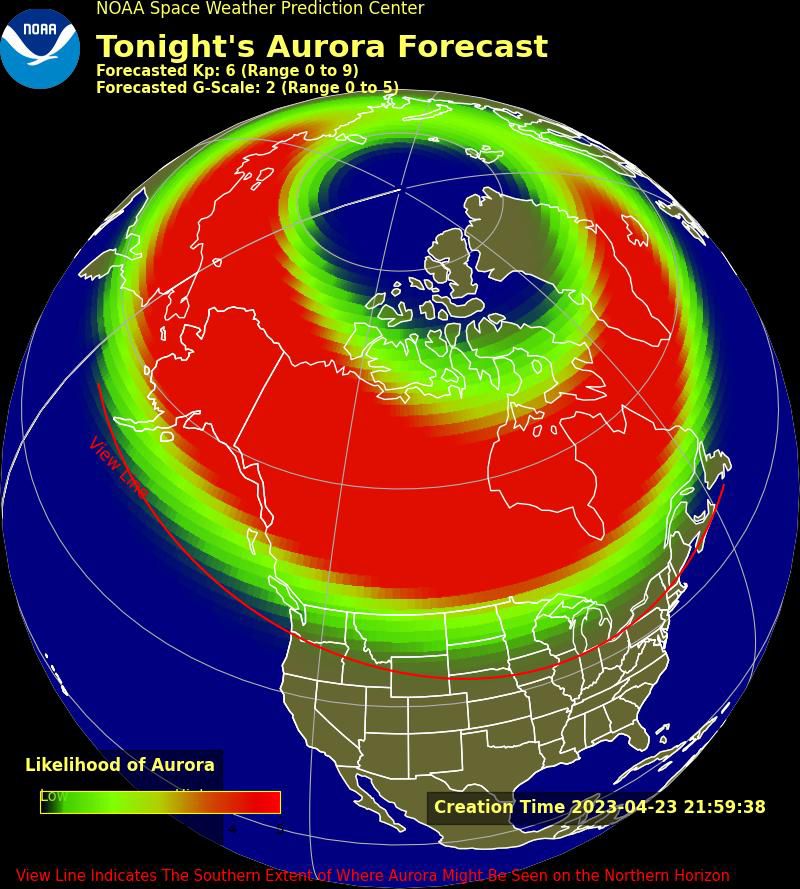 Strong geomagnetic storm Sunday night