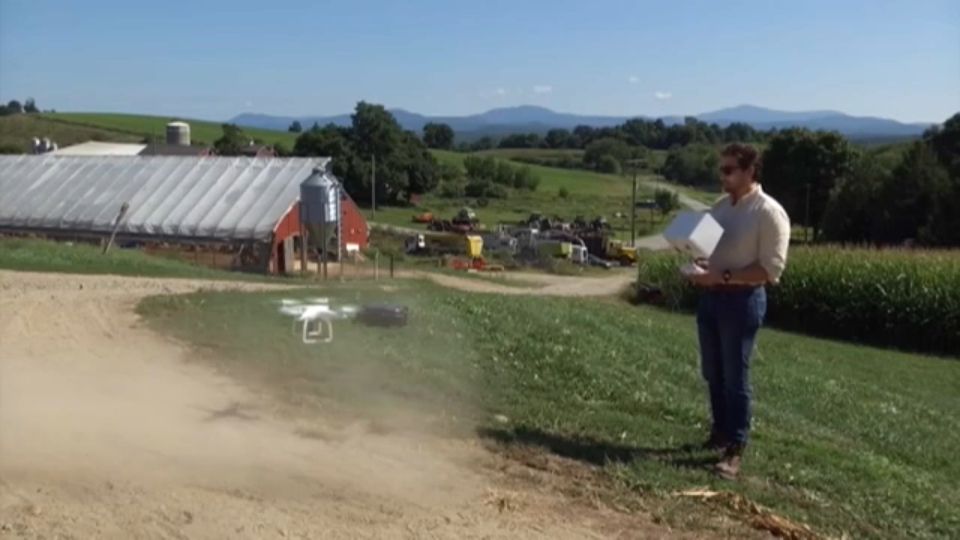 drones aurox dairy farms measure feed