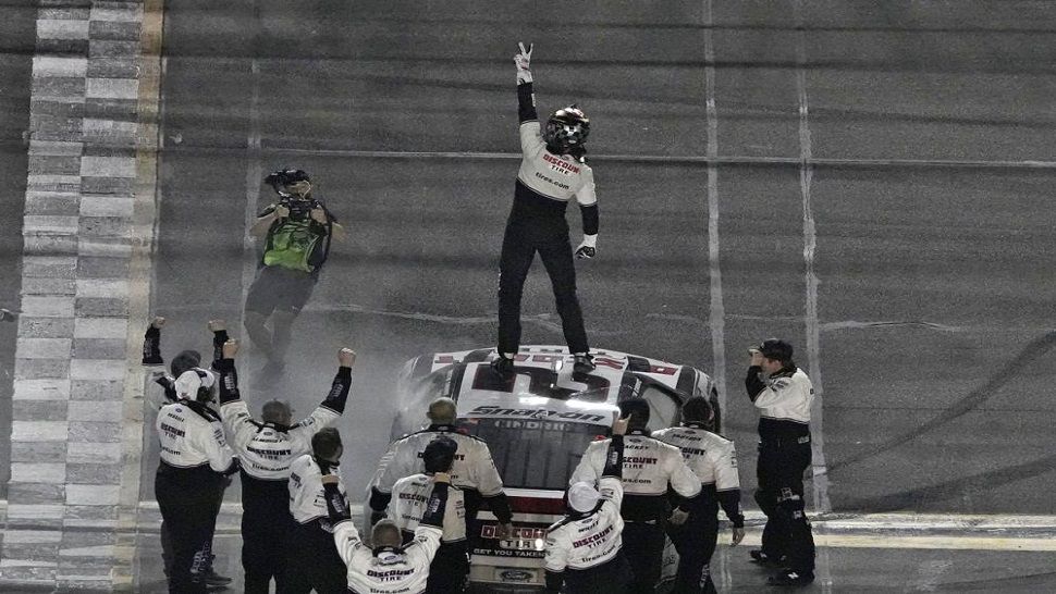 Austin Cindric, 23, won the Daytona 500 on Sunday for his first career Cup Series victory.