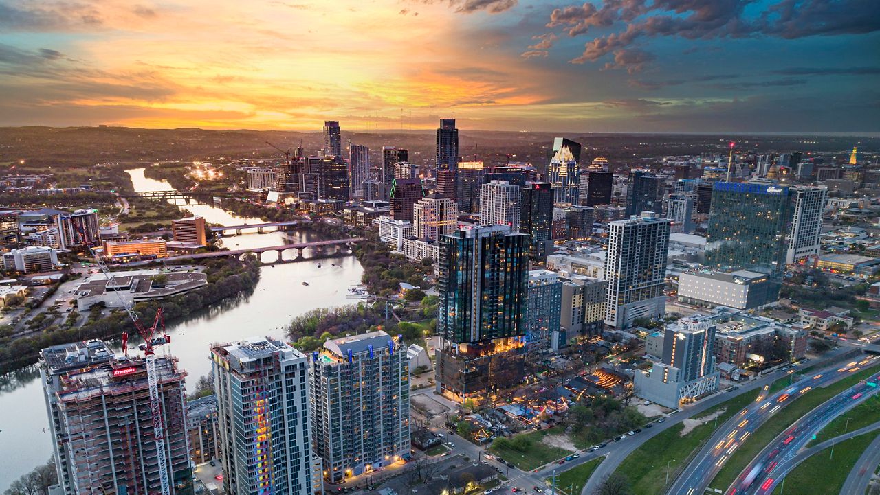 Aerial view of Austin, Texas. (Photo by Geno Barasa)