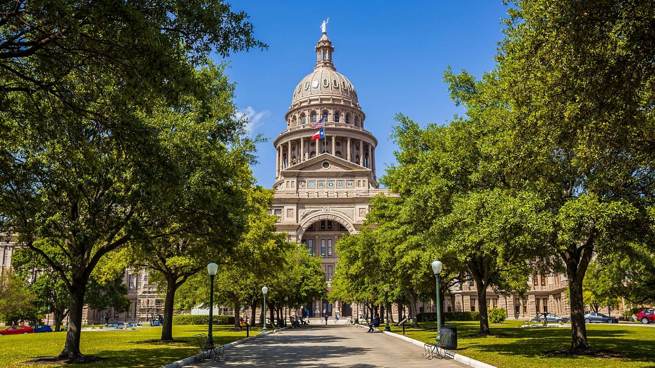 The Texas state capitol building. 