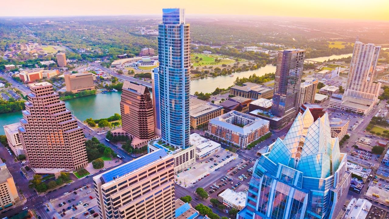 Bird's eye view of Austin, Texas. (Getty Images)