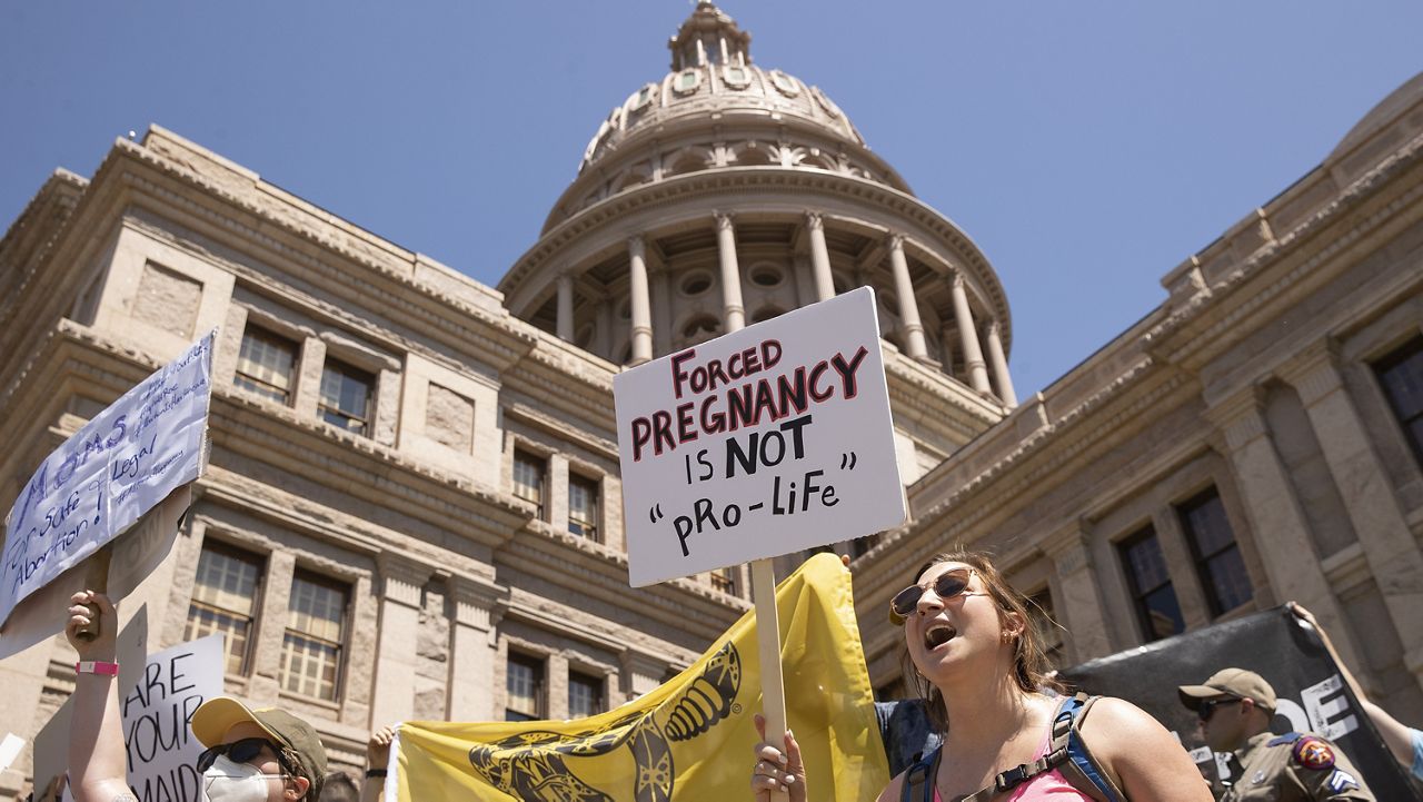 An abortion rights protest. (AP Photo)