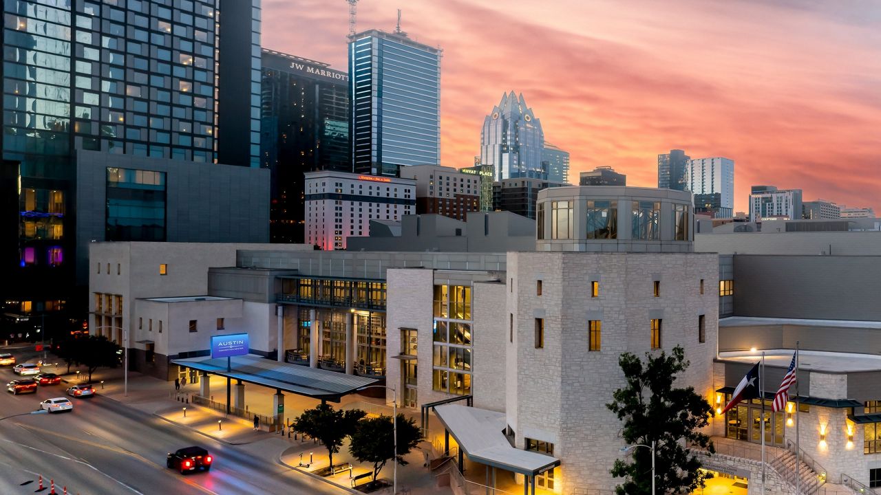 Austin Convention Center during the sunset. (Austin Convention Center/ Facebook)