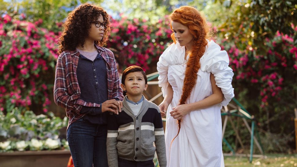 Reese Witherspoon is Mrs. Whatsit and Storm Reid is Meg Murry in Disney's A WRINKLE IN TIME. Photo Credit: Atsushi Nishijima