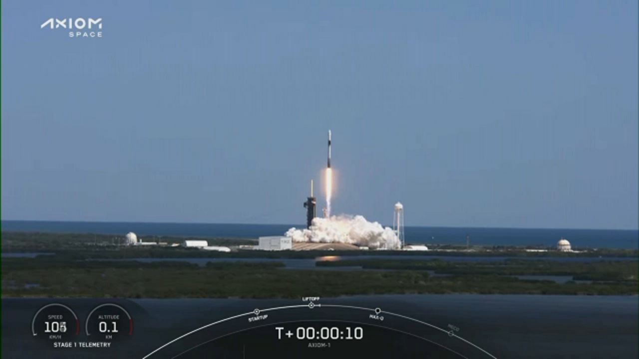 Spacex Launches Axiom Crew To The Iss