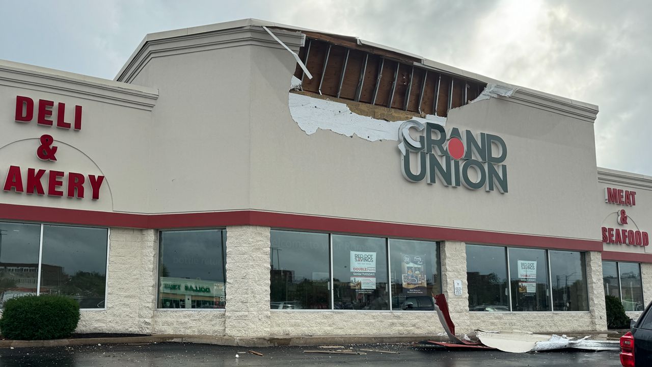 Storm damage seen Tuesday, June 16, 2024, in Sackets Harbor. 