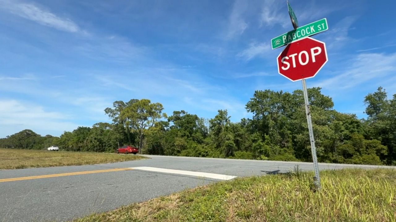 Babcock St is only two lanes in southern Brevard County. (Elmancie Kelley, Spectrum News)