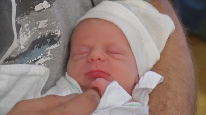 Two mothers deliver babies in the snow storm