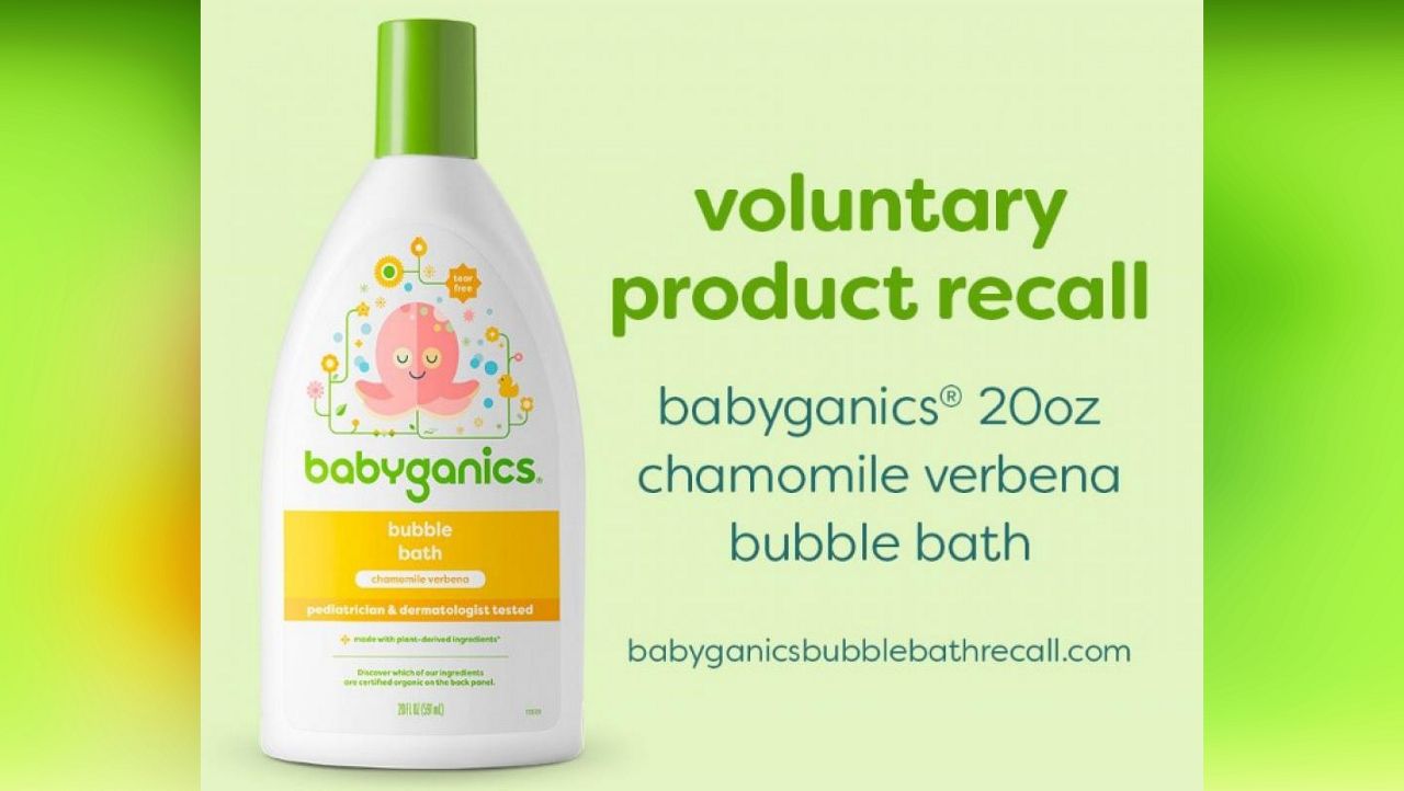 bubble bath recall babyganics