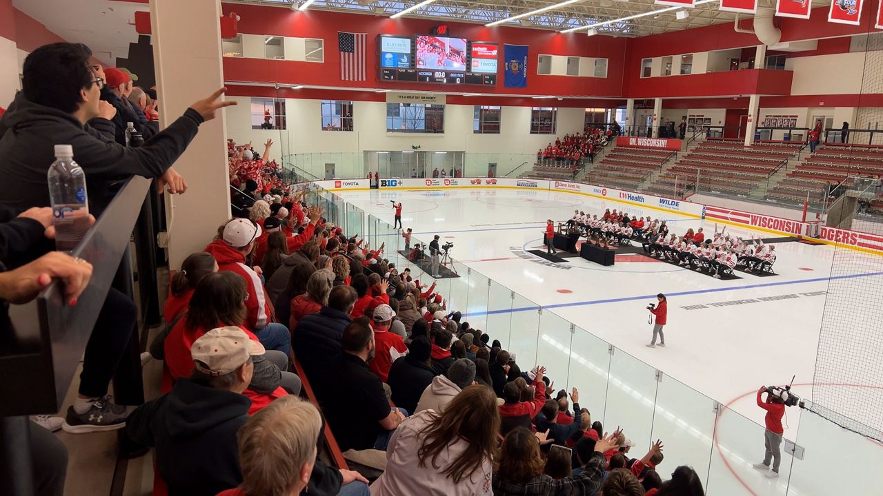 Wisconsin Womens Hockey Team Celebrates Championship Win 