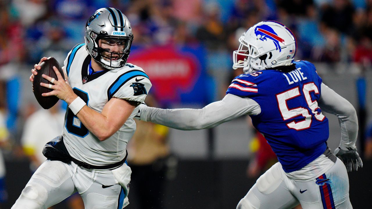 Mayfield throws 2 TD passes as Panthers defeat Bills 21-0