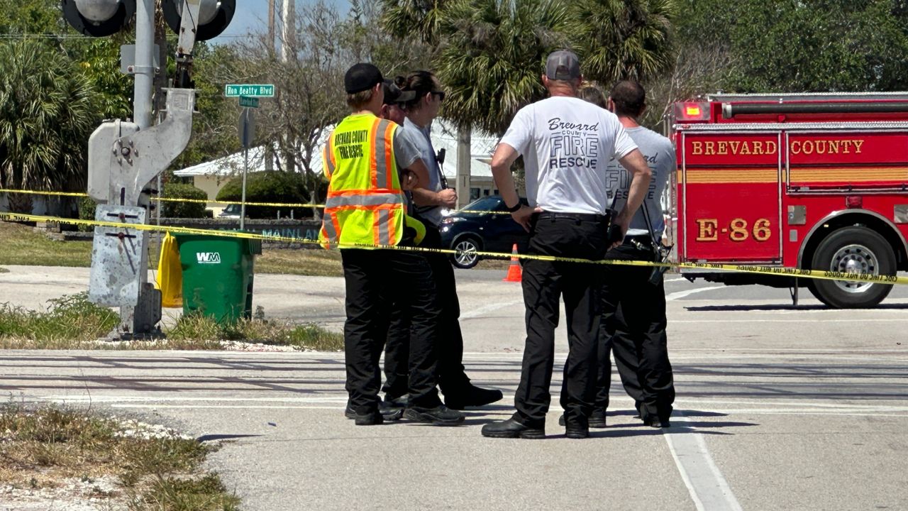 Authorities in Brevard County are investigating after a man was hit by a Brightline train on Thursday morning. (Spectrum News/Jon Shaban)