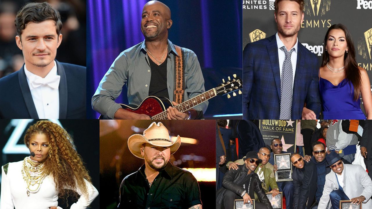 Guests slated to attend the 2022 Barnstable Brown Gala include Orlando Bloom, Darius Rucker, Justin Hartley, Janet Jackson, Jason Aldean and New Edition (Barnstable Brown Gala)