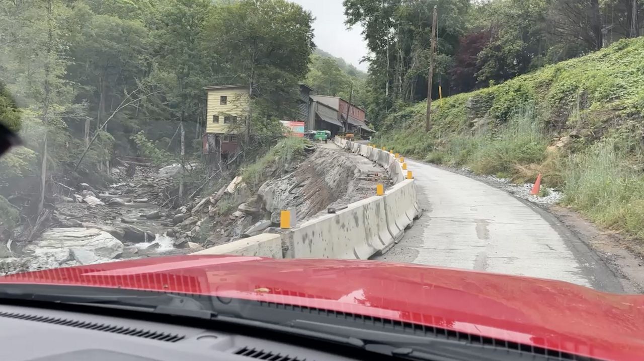 A road in Bat Cave NC 8 Months after Helene (Davis)