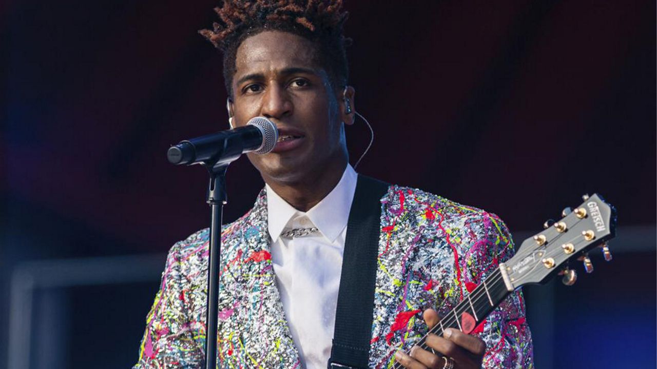  Jon Batiste performs during the Global Citizen festival on Sept. 25, 2021 in New York. Batiste received 11 Grammy Award nominations, including ones for album of the year, record of the year, and best R&B album. (AP Photo/Stefan Jeremiah, File)